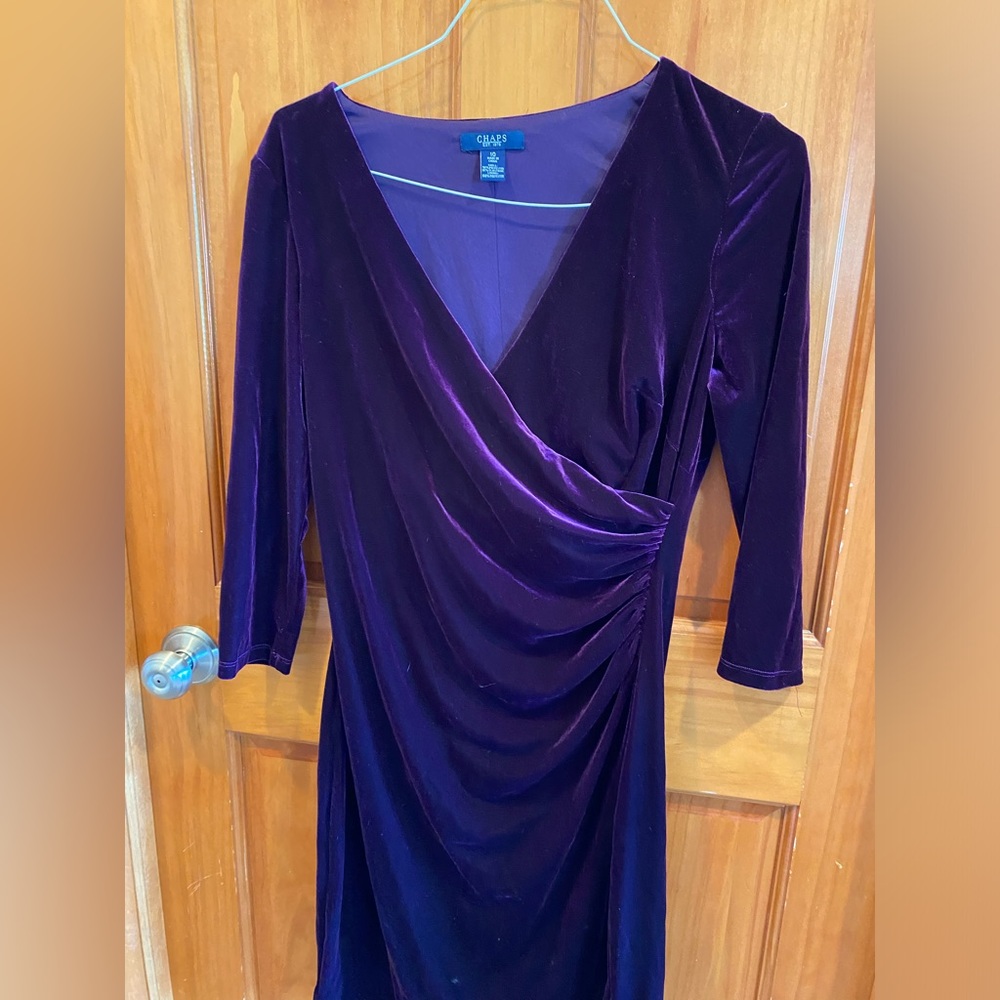 Purple velvet dress